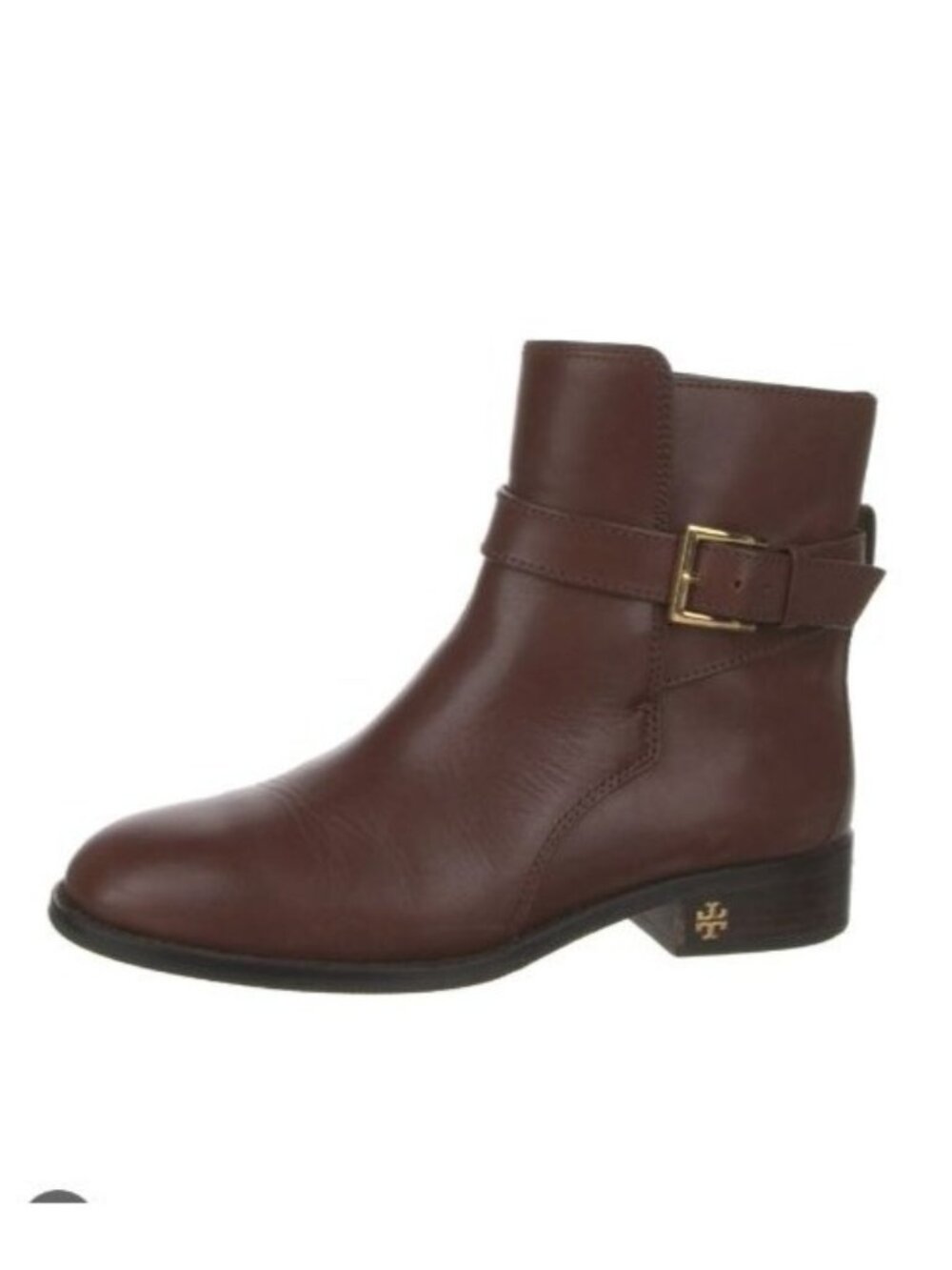 Tory Burch Brown Leather Moto Boots Size 10